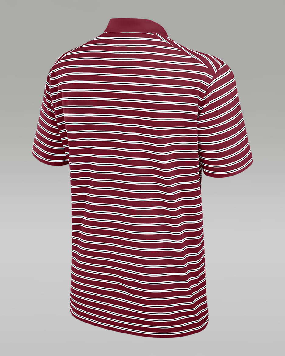 Oklahoma Sooners Primetime Victory Striped Men s Jordan Dri FIT College Polo. Nike